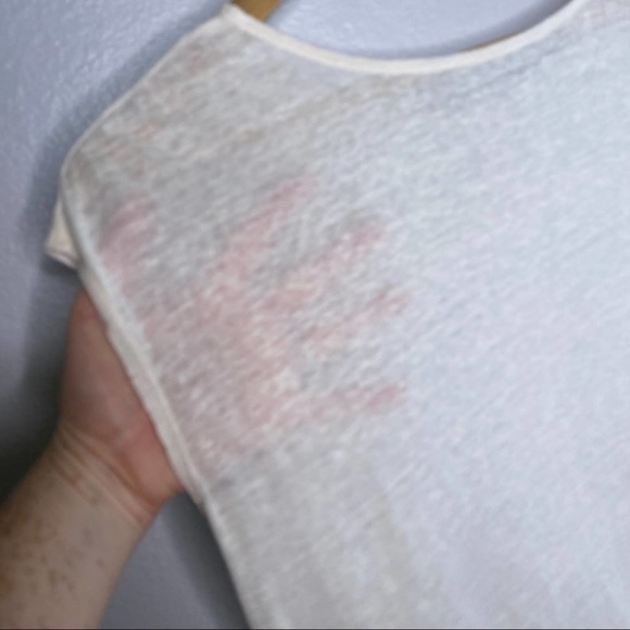 Linen Knit Blend Beige Top Medium - Picture 8 of 10